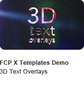 3D Text Overlays Title Templates Demo