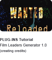 Plug-in Film Leaders Generator Creating Credits Tutorial